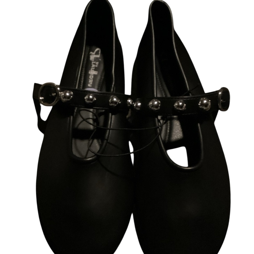 New CL Laundry Black Women's Ballet Flats with Silver Accents Size 8 1/2
